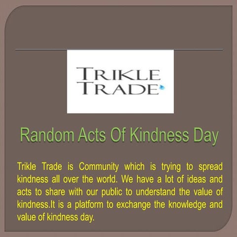 Random Acts Of Kindness Day