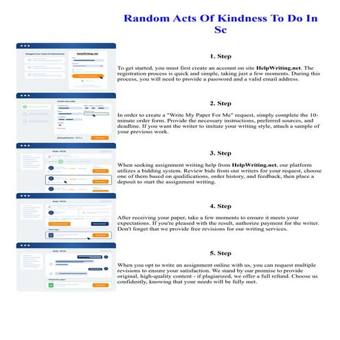 Random Acts Of Kindness To Do In Sc. Online assignment writing service.
