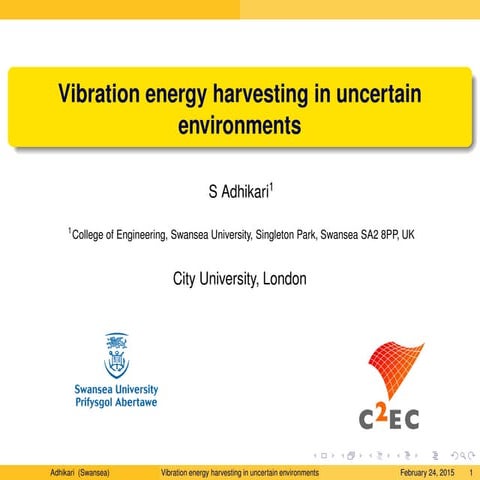 Random vibration energy harvesting