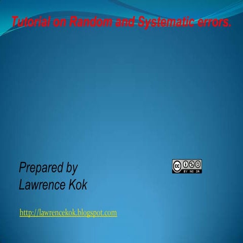 IB Chemistry on Uncertainty, Error Analysis, Random and Systematic Error