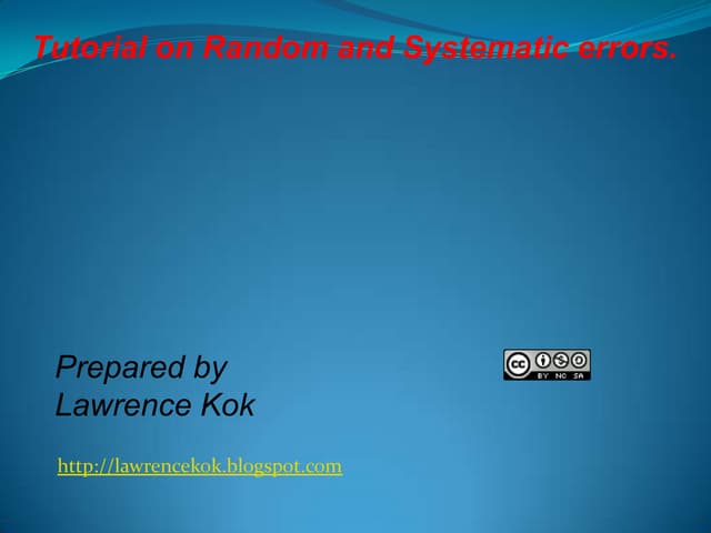 IB Chemistry on Uncertainty, Error Analysis, Random and Systematic Error