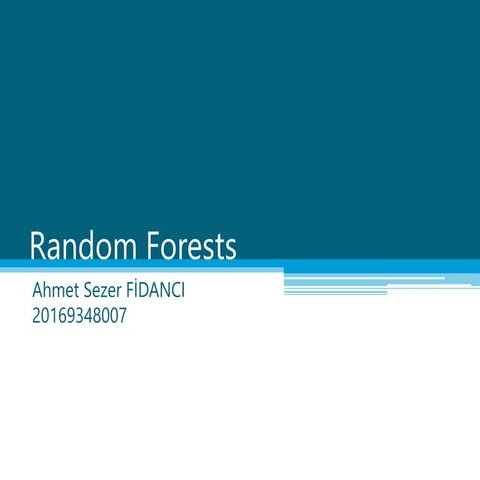 Random Forest Algoritması | PPTX