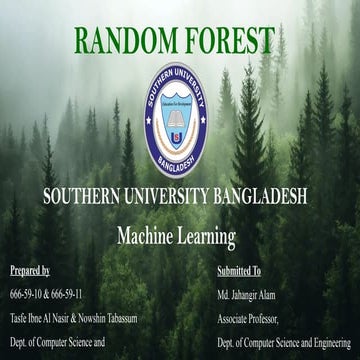 decision tree and random forest slides . | PPT