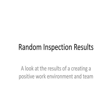 Surprise Inspection Results | PPTX