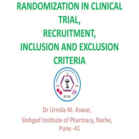 Randomisation techniques