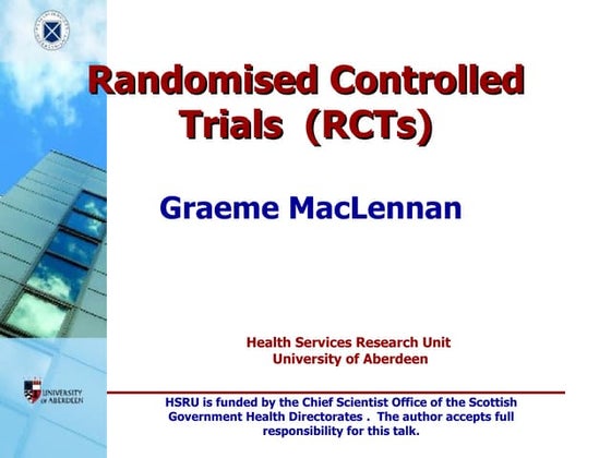 Non randomized controlled trial | PPTX | Medical Health