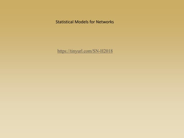 08 Statistical Models for Nets I, cross-section