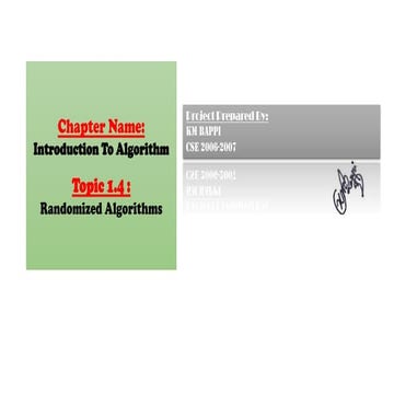Topic 1.4: Randomized Algorithms | PPT image.