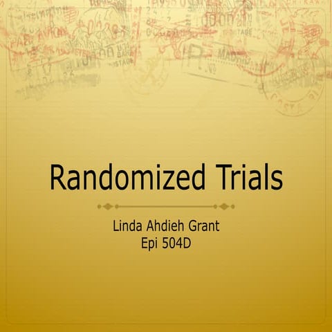 Randomized trials