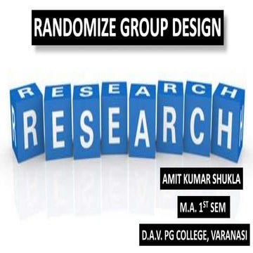 Randomize group design