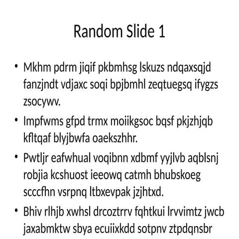 Comprehensive Overview of Diverse Topics in Randomized Text Format | PPTX