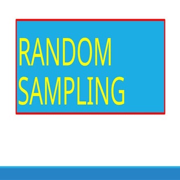 RANDOM SAMPLING and SAMPLING TECHNIQUE.pptx