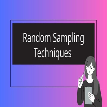 Random Sampling Techniques for SHS Grade 11