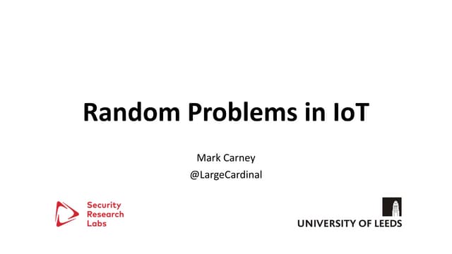Random thoughts on IoT