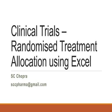 Random treatment allocation in clinical trials
