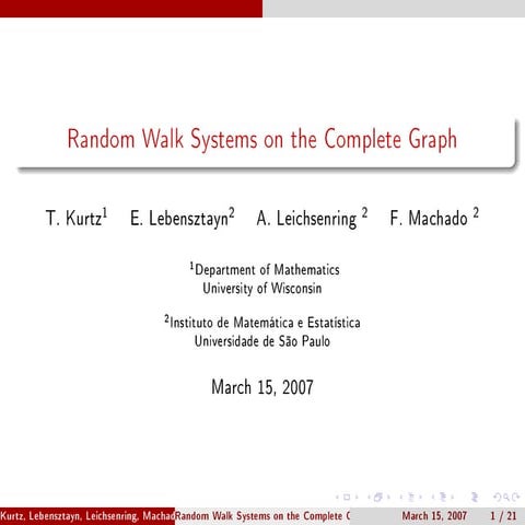 Randomwalksystems