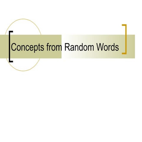 Concepts from Random Words