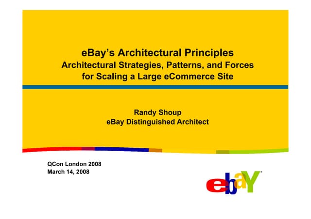 Randy Shoup eBays Architectural Principles