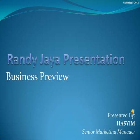 Randy Jaya Presentation