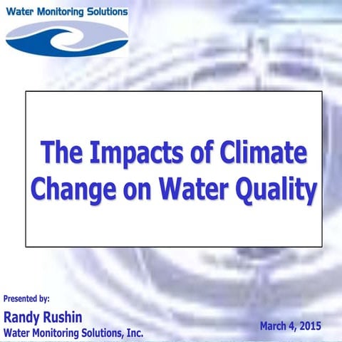 Effects of Climate change on water resources | PPT