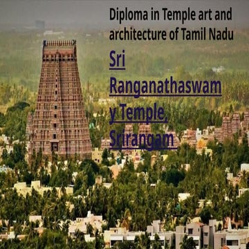 Sri Rangam |World's Largest Functioning Temple |Dravidian Architectural ...