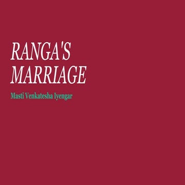 Ranga's marriage