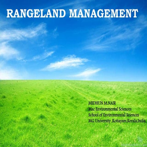 Range Management.rangeland management pasteur concept | PPTX