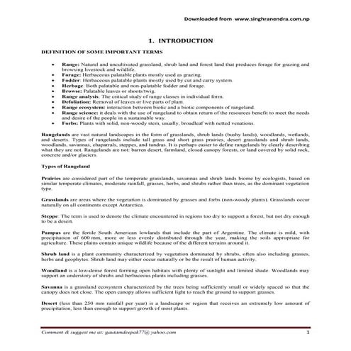 Range management (deepak gautam) | PDF