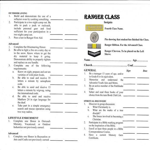 SDA Church Pathfinder club RANGER class card (1).pdf