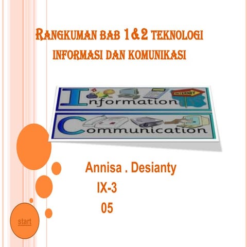 Rangkuman bab 1&2 teknologi informasi dan komunikasi