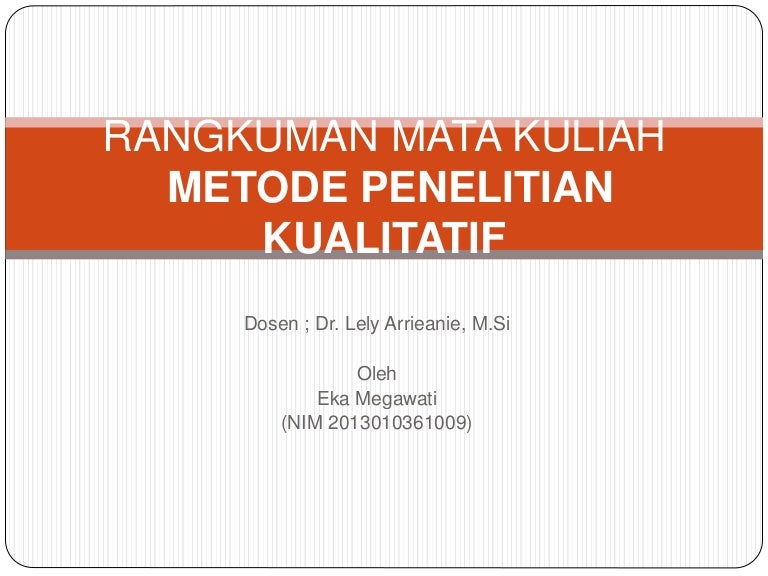 Metode Penelitian Kualitatif