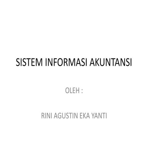 Sistem Informasi Akuntansi