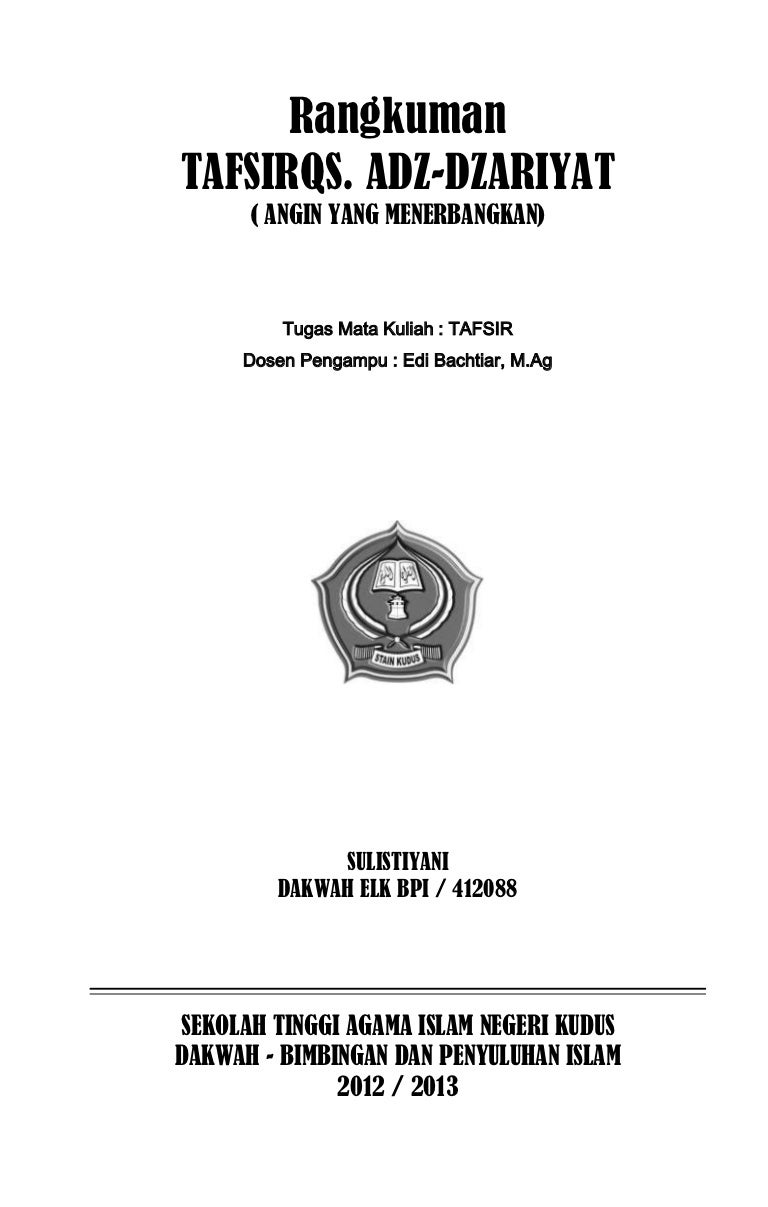 Asbabun Nuzul Surat Adz Dzariyat