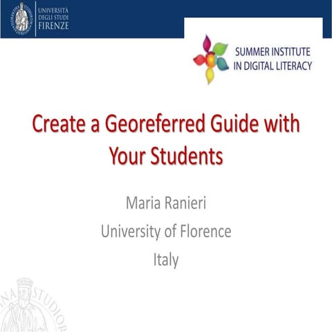 Create a Georeferred Guide with Your Students