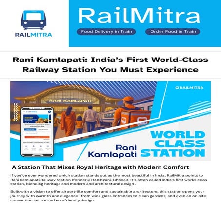 Rani Kamlapati India’s First World-Class Railway Station You Must ...