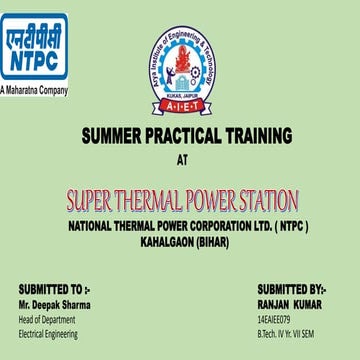 Ranjan  NTPC KAHALGAON ppt