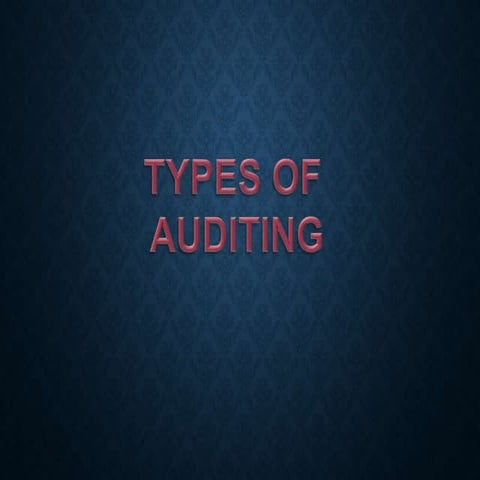 Types of auditing