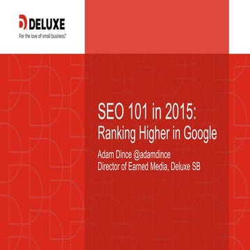 SEO 101 in 2015: Ranking Higher on Google 