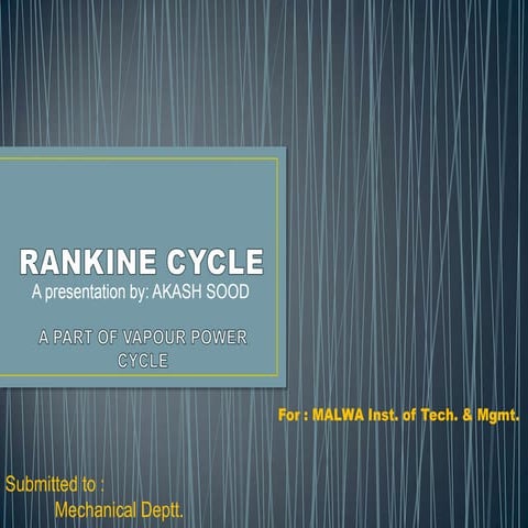 Rankine cycle