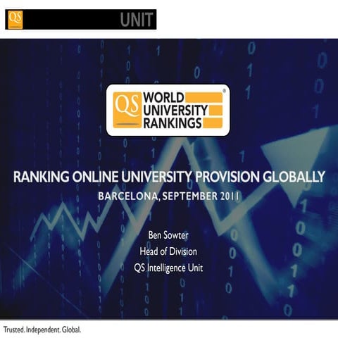 Ranking online university provision globally