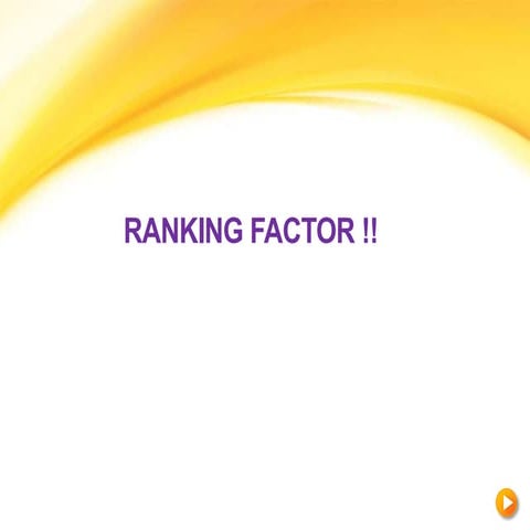 Ranking factro of SEO!