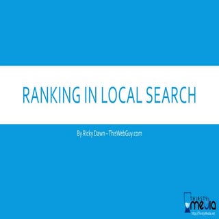 Ranking in Local Search