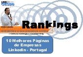 Rankings  10 melhores páginas de empresas - Portugal 2013