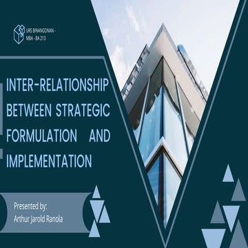 Ranola Report - Strategy Formulation and Strategy Implementation.pptx