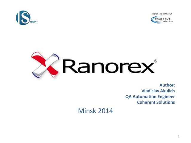 Ranorex presentation