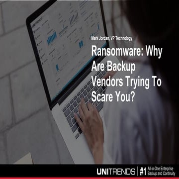 Ransomware: Why Are Backup Vendors Trying To Scare You?