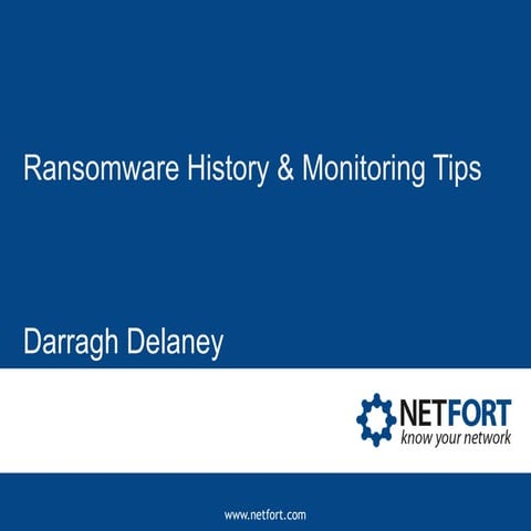 Ransomware History and Monitoring Tips