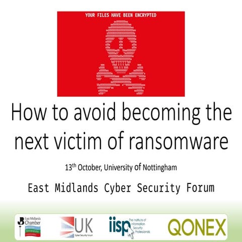 How to avoid becoming the next victim of ransomware