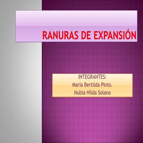 Ranuras de expansión
