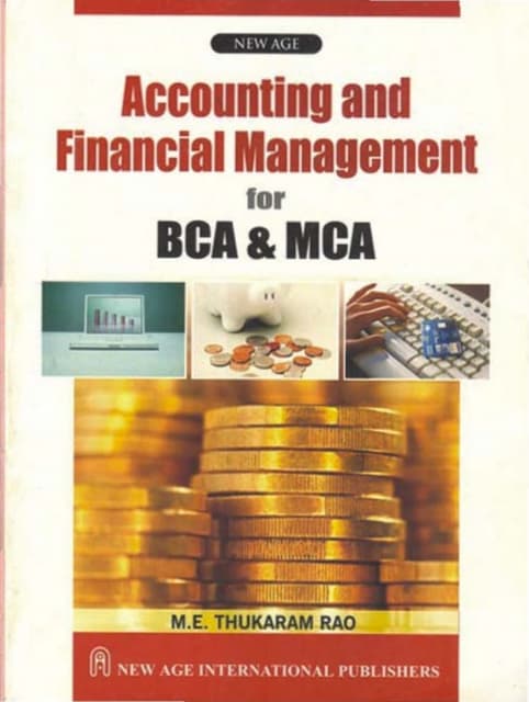 Rao M.E. Thukaram - Accounting and Financial Management for BCA and MCA (2007...